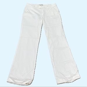 White wide leg pants